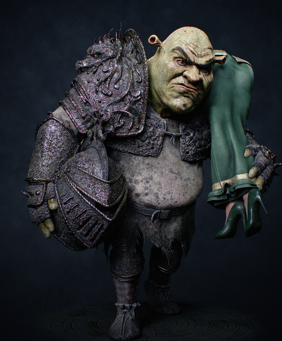 퇴근 후 피오나(인간폼) 공주 침대로 가져가는 슈렉_5.jpg