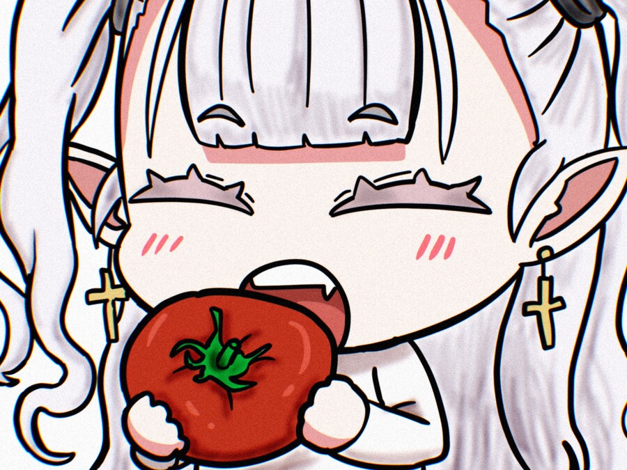 (일러스트) 토마토를 먹는 드라큐리나_1.png