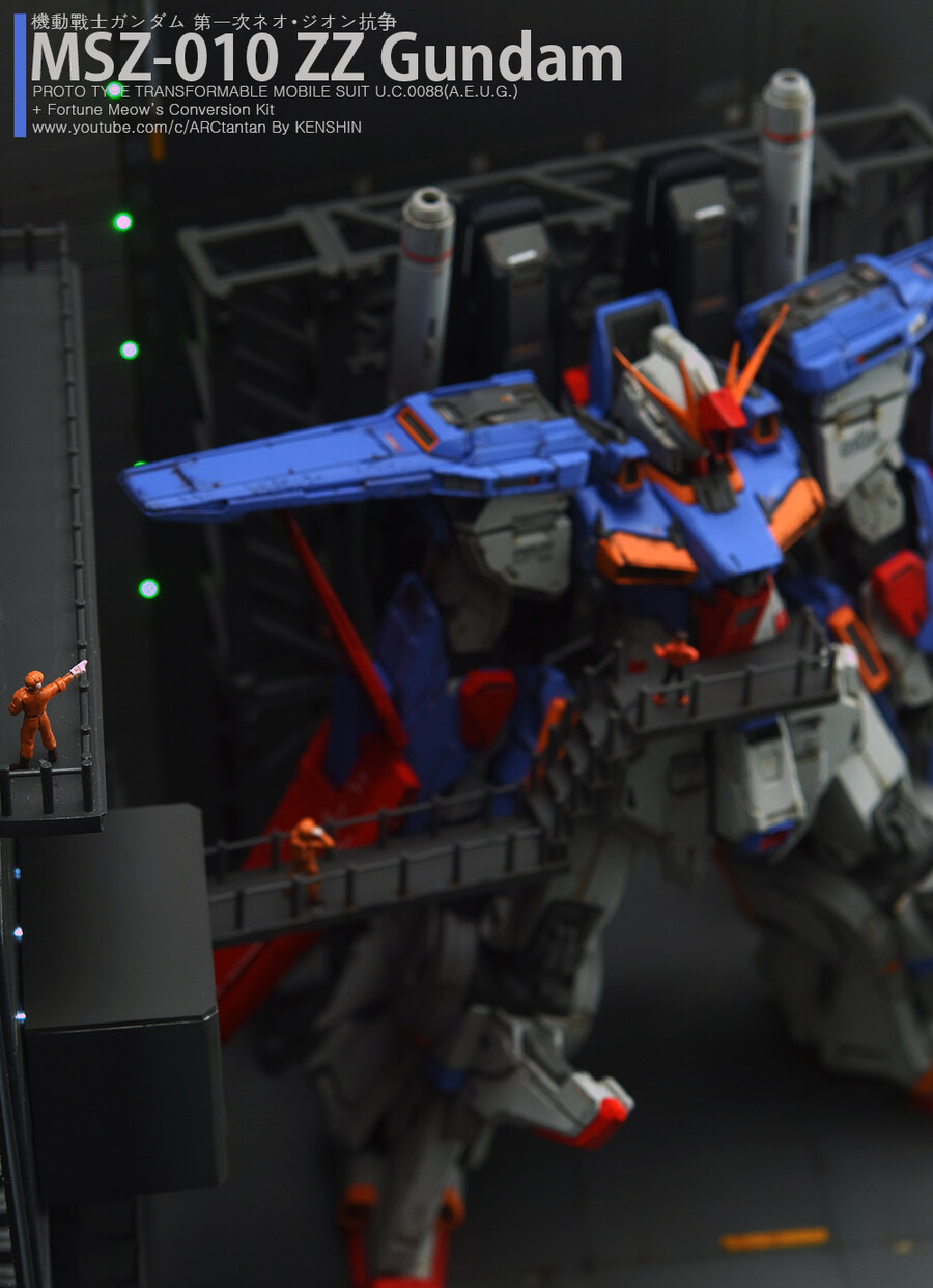 MSZ-010 ZZ GUNDAM + Fortune Meow's kit_3.jpg