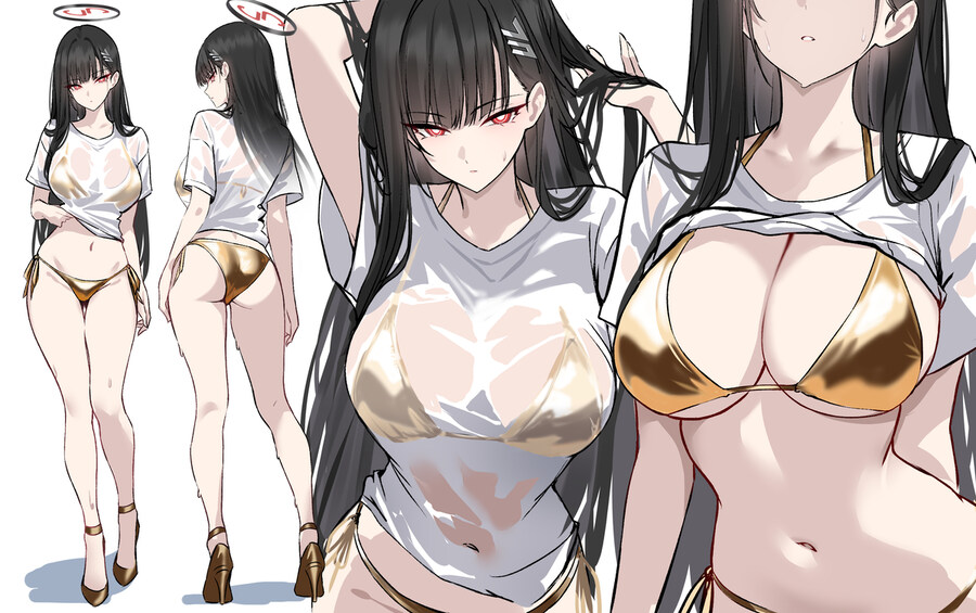 블루아카) 새벽 골든비키니 리오
