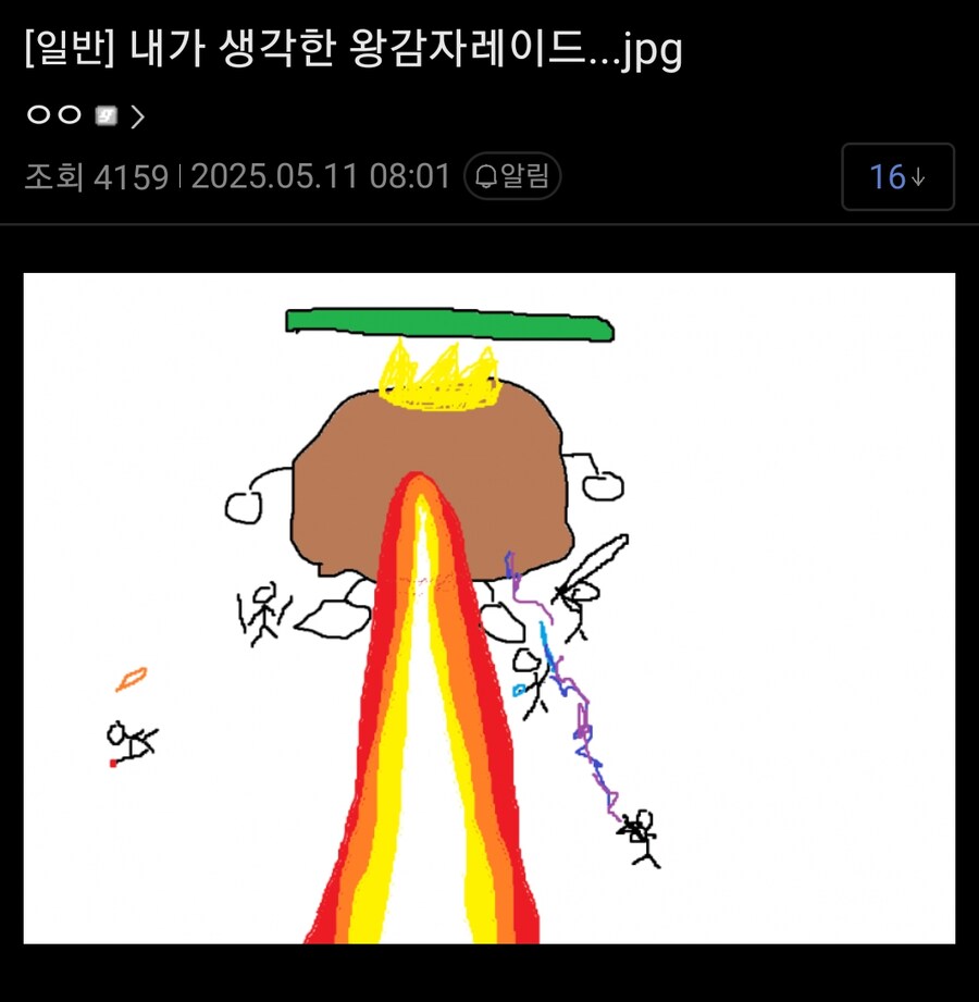 마비M) 유저들이 생각했던 왕감자 레이드
