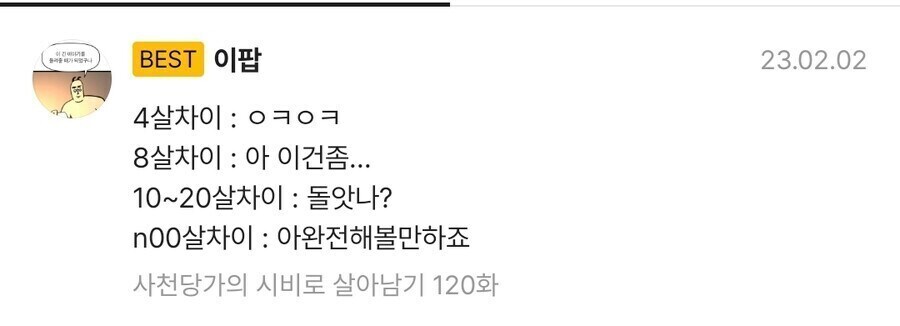 웹소설 커플의 나이차이