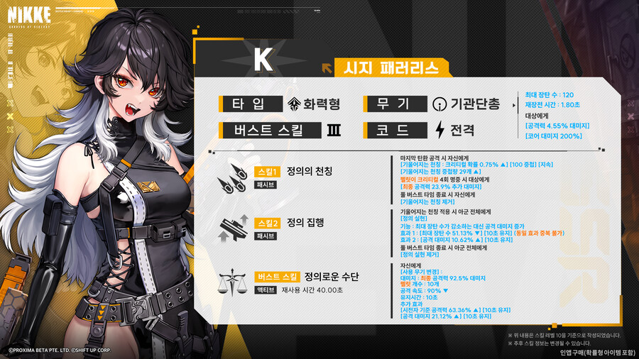 [니케] NIKKE 모션 VIEW & 스킬 소개 - K(케이)_1.jpg