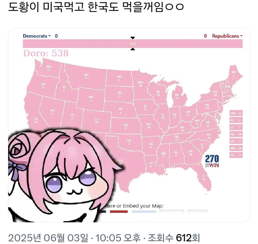 도황 당선 확정