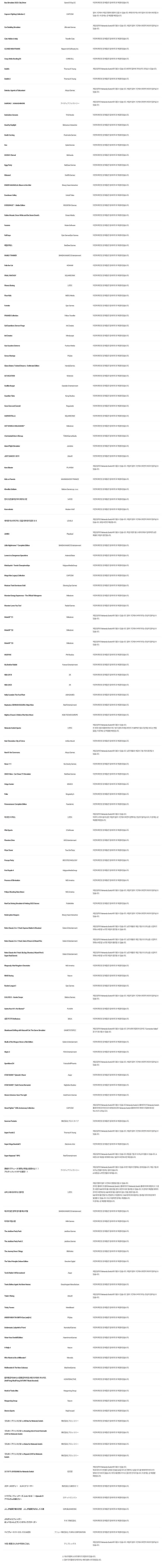 닌텐도 스위치 2 하위호환에 문제가 있는 타이틀 현황 갱신 (6/5 기준)_2.png