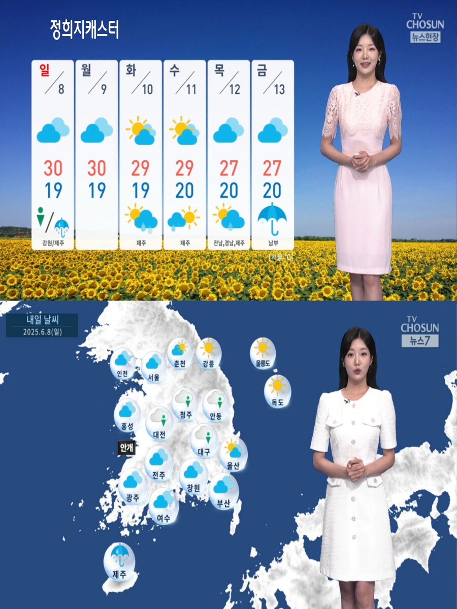 휴일, 내륙 30도 안팎 더위(충청 이남 곳곳 소나기, 다음주 한여름 더위)_9.jpg