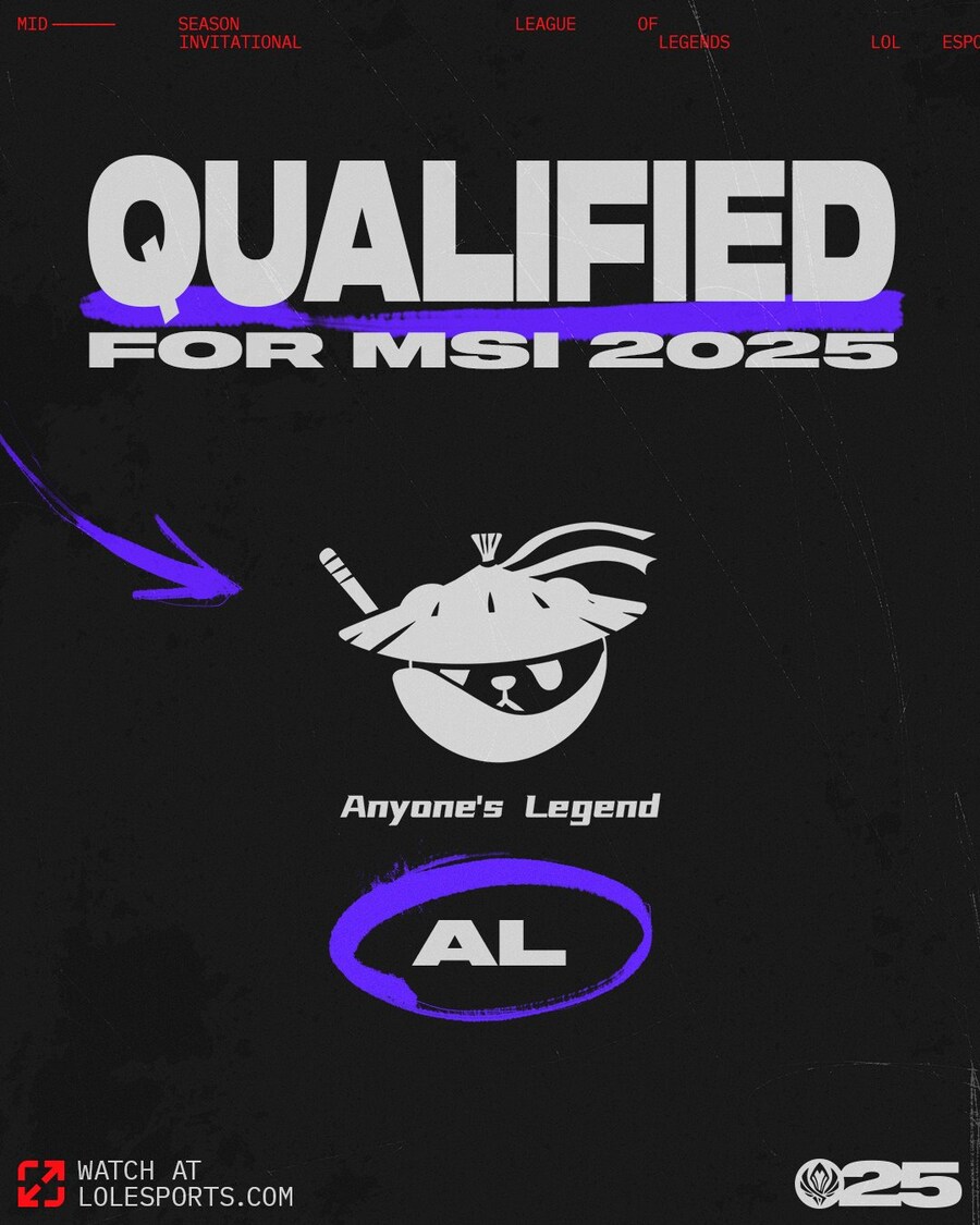 Anyone's Legend, 2025 MSI 진출 확정_1.jpg