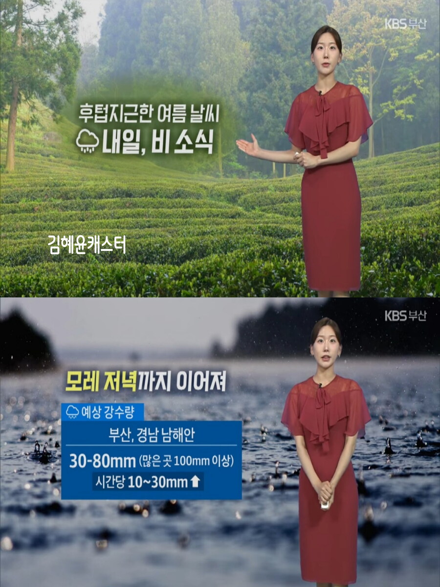 내일, 충청 및 남부 비(갈수록 후텁지근, 미세먼지 좋음)_18.jpg
