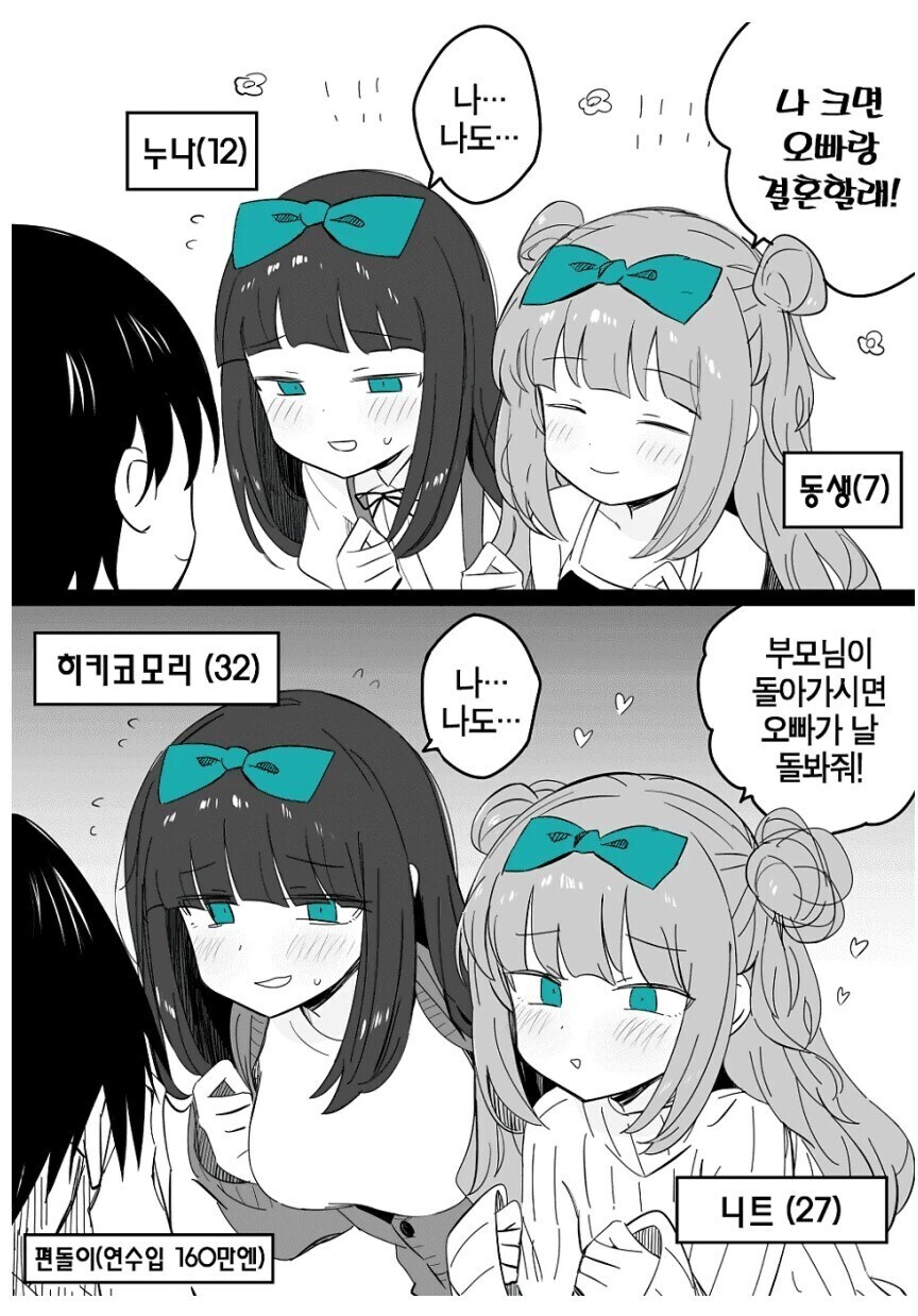 자기 계속 돌봐달라는 누나와 여동생_1.jpg