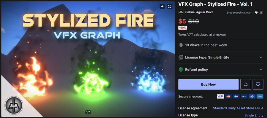 [에셋스토어] (무료) VFX Graph - Stylized Fire_1.png