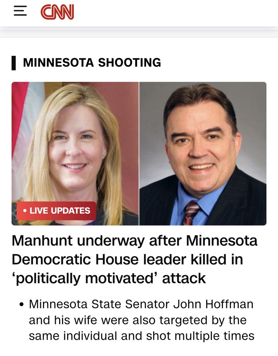 미국 미네소타 주 민주당 상원 의원 2명, 총격으로 사망.jpg_3.jpg