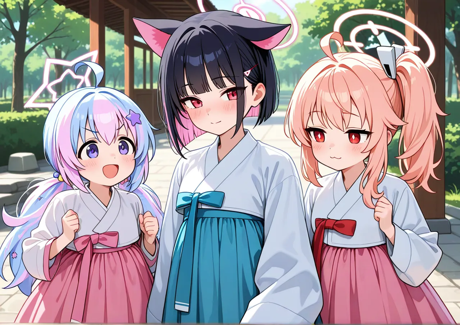 블루아카,AI) 한과 먹으러 온 방디부_1.webp