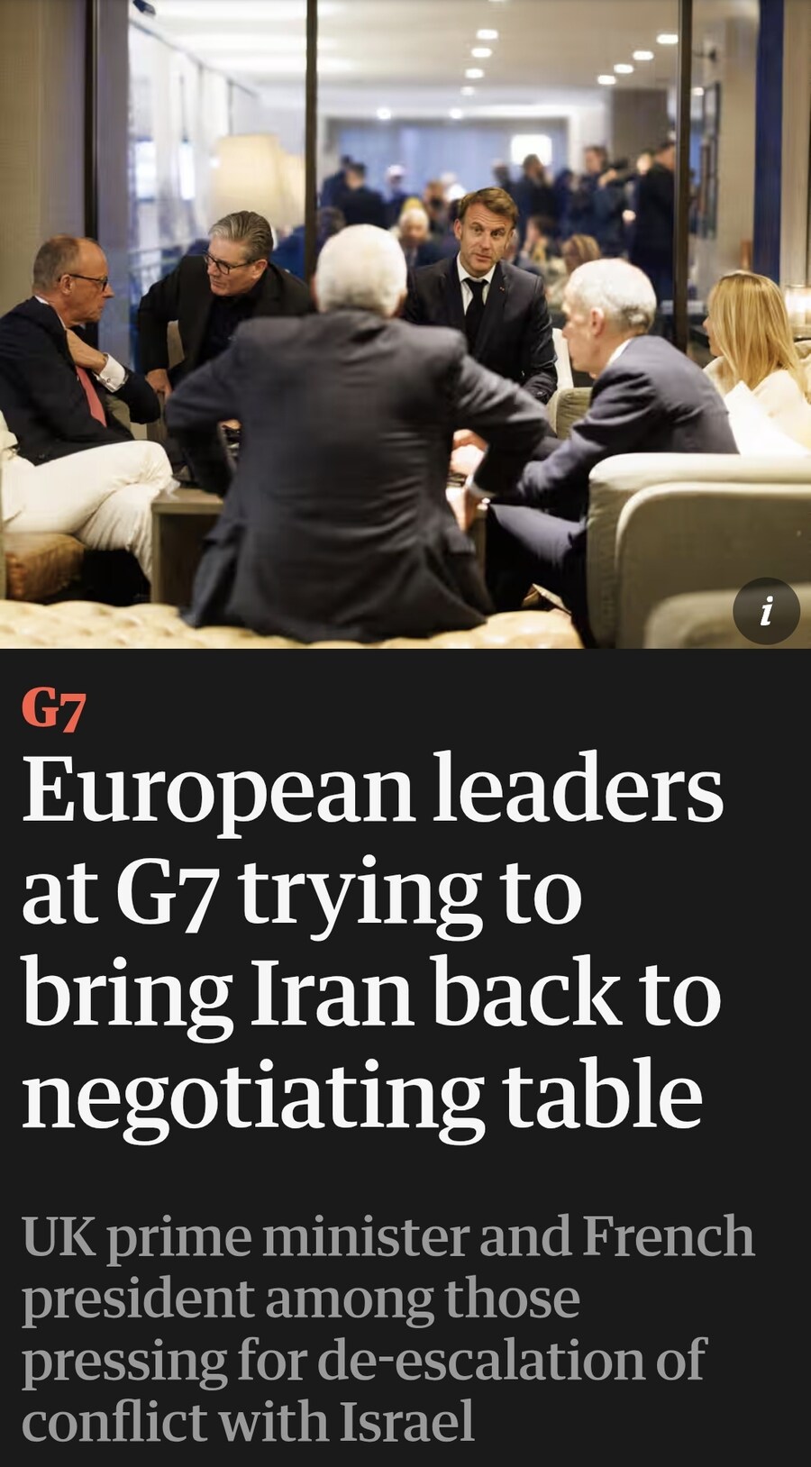 가디언지가 다룬 G7 주요 내용들 : 이란, 관세, 곰_1.jpg