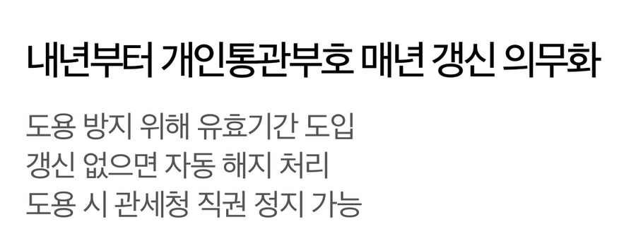내년부터 개인통관부호 매년 갱신해야한다_1.jpg