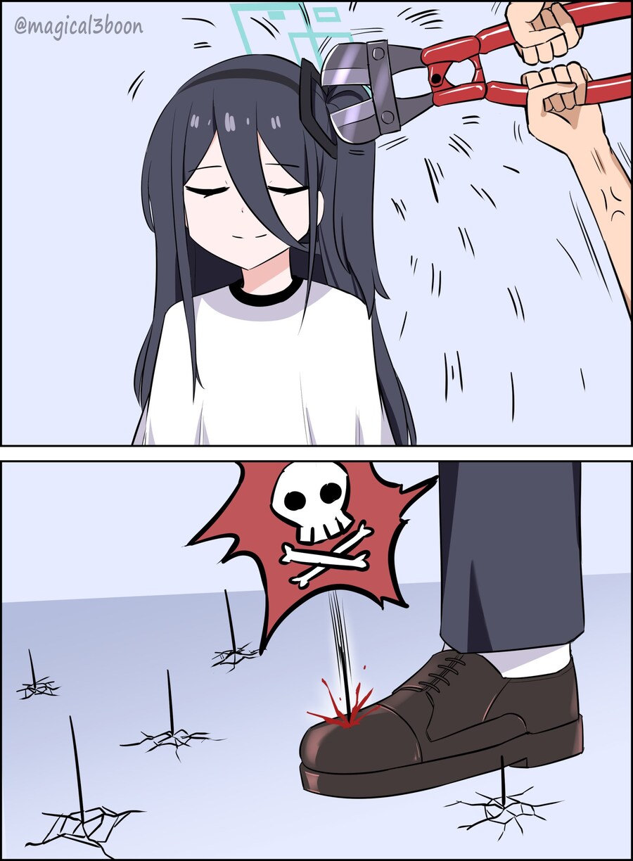 블루아카)머리카락 자르는 학생.jpg_1.jpg