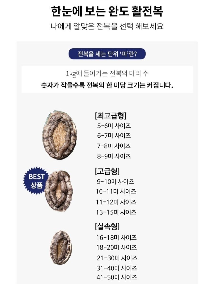 [롯데온] 완도활전복 1kg 10~11미 (19,940원/무료)_3.jpg