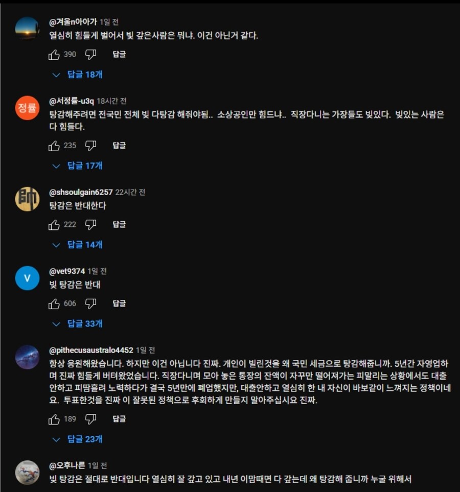 빚 탕감에 분노한 댓글들_1.jpg