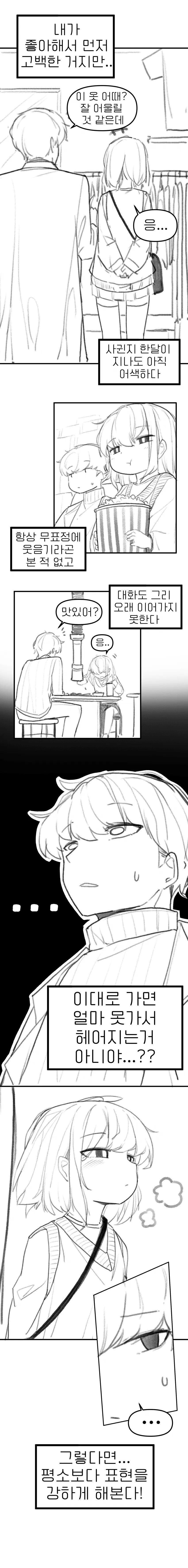무뚝뚝한 성격의 여친이랑 사귀는만화_2.jpg