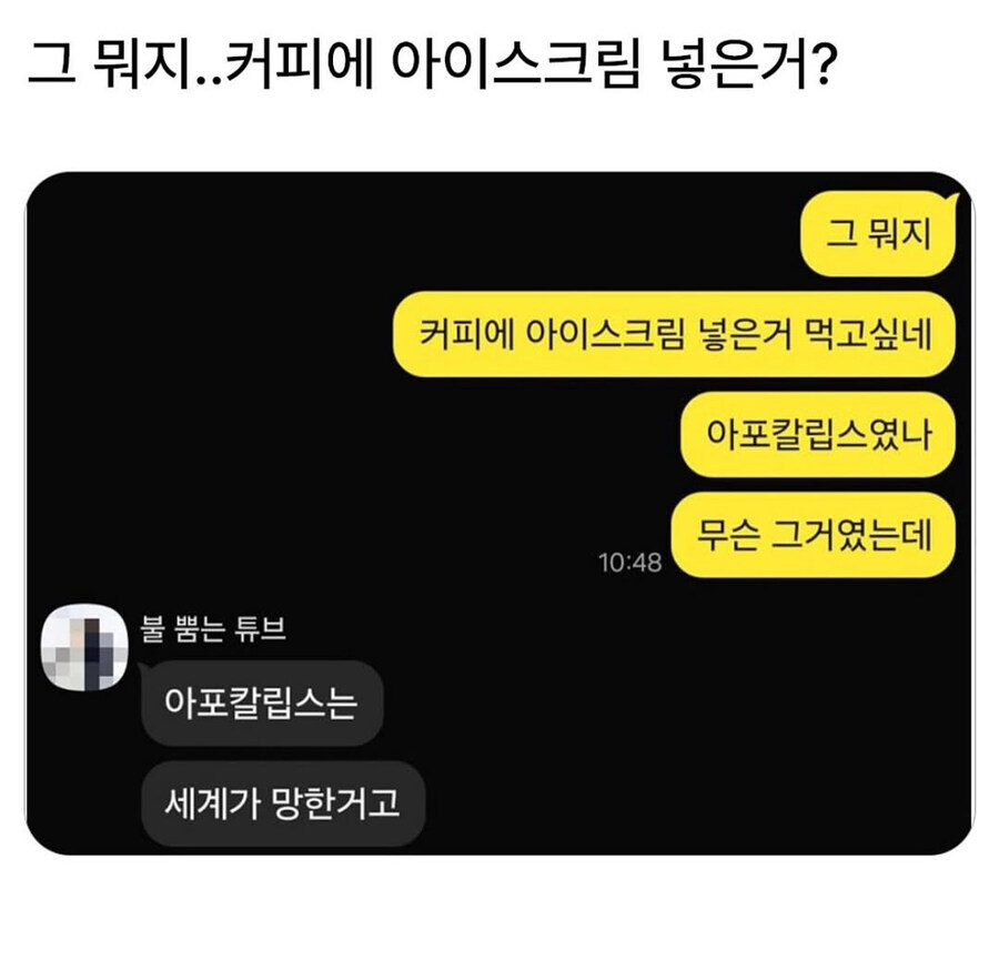 그 뭐지? 커피에 아이스크림 넣은거_1.jpg