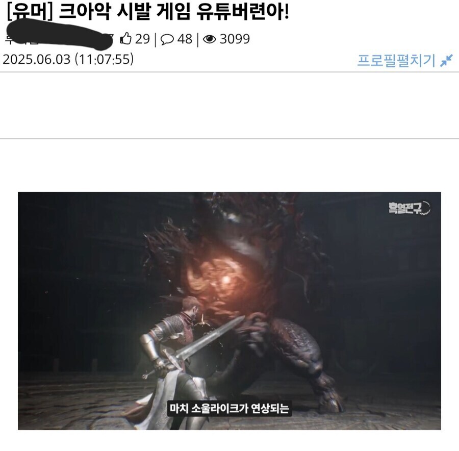 최근 인상적이었던 소울류 장르 관련 얘기_1.jpg