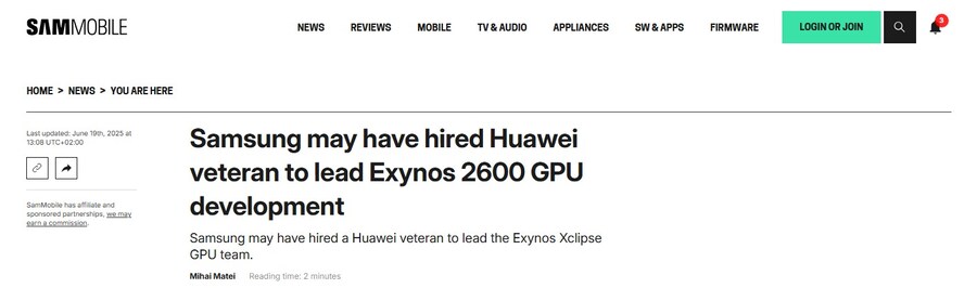 삼모바일) 삼성, 엑시노스2600 GPU 개발을 위해 화웨이 개발자 고용했을수도_1.jpg