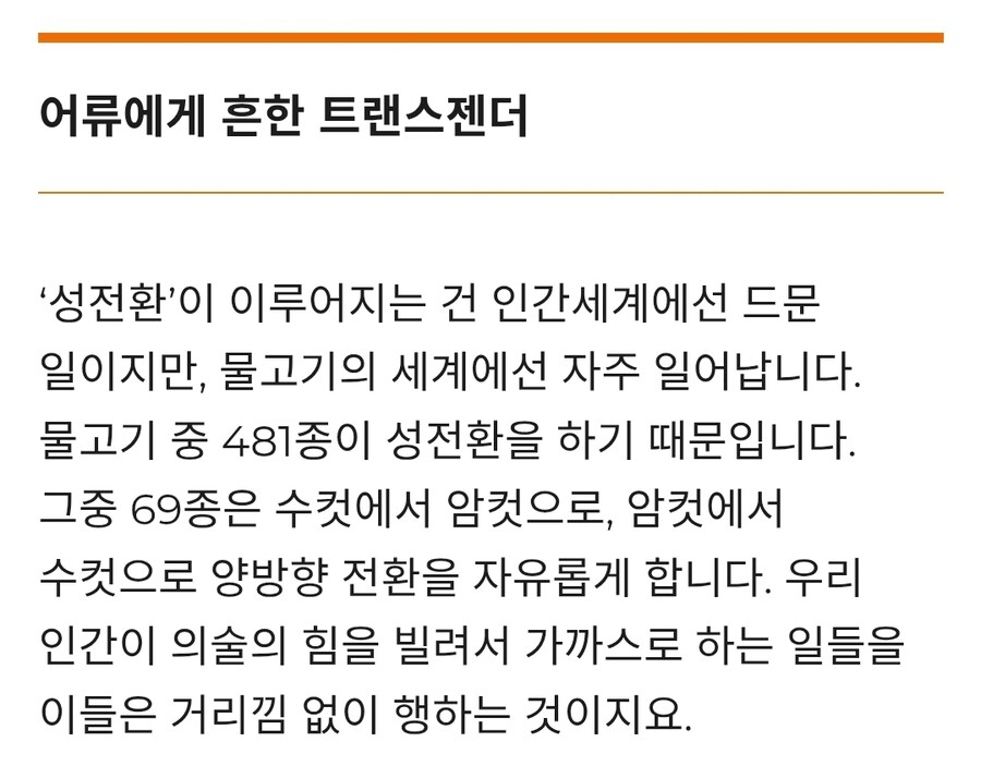 어류 69종, 자유롭게 성별 전환 가능_1.jpg
