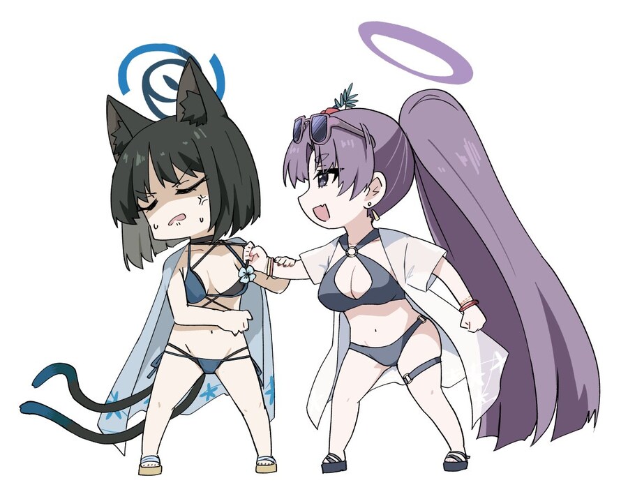 블루아카) 키쿄 선배 어서 같이 수영을 하는 데스와!_1.jpg