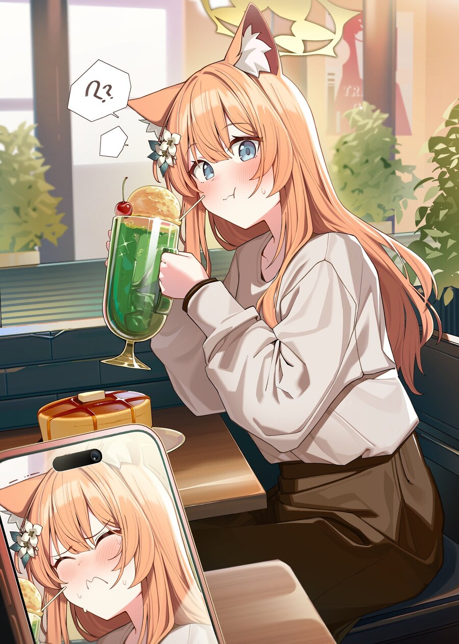 블루아카) 메론소다를 리터로 마셔버려요~_1.jpg