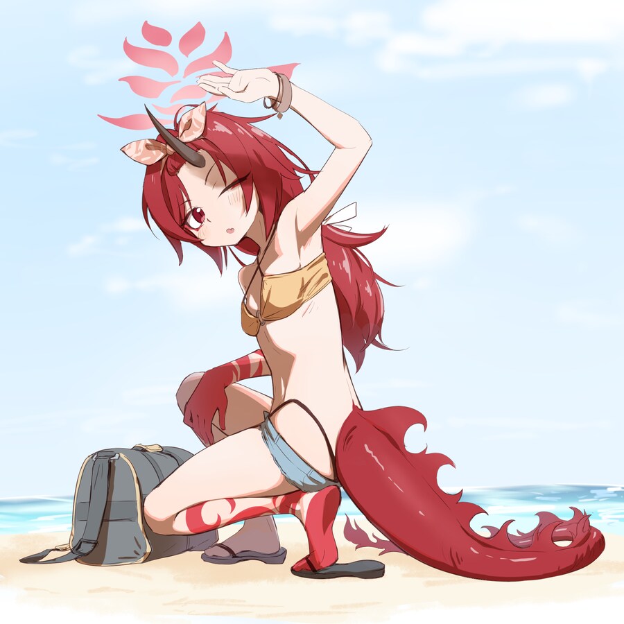 블루아카) 렌게의 복근을 가지고 싶어요!!!_3.png