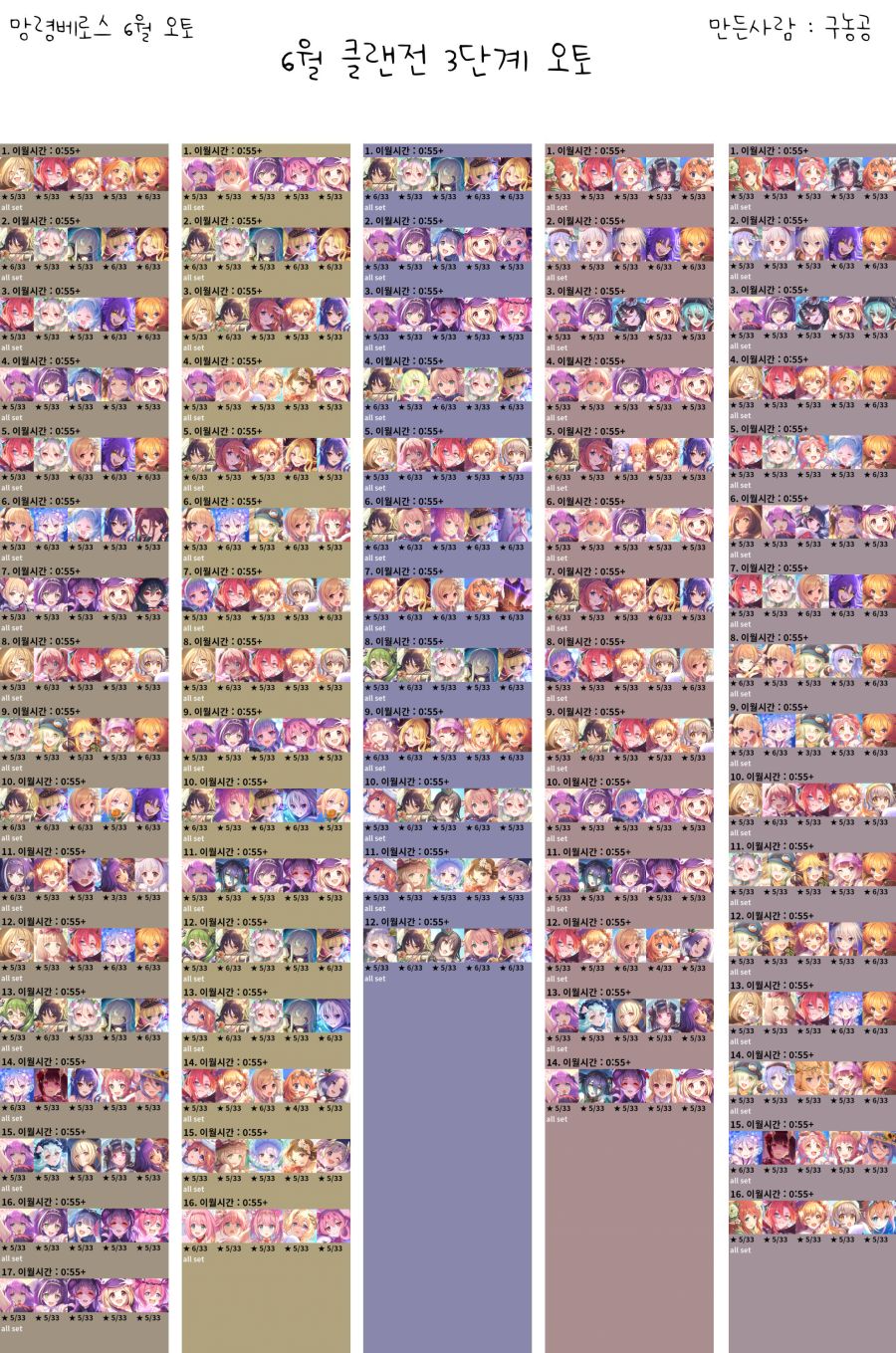 [프리코네]하는 유게인님들 클랜전이 시작되었습니다_1.png