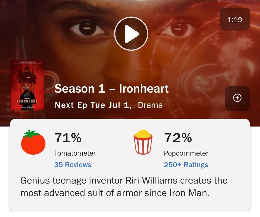 MCU) 아이언하트 로튼토마토 근황_1.jpg
