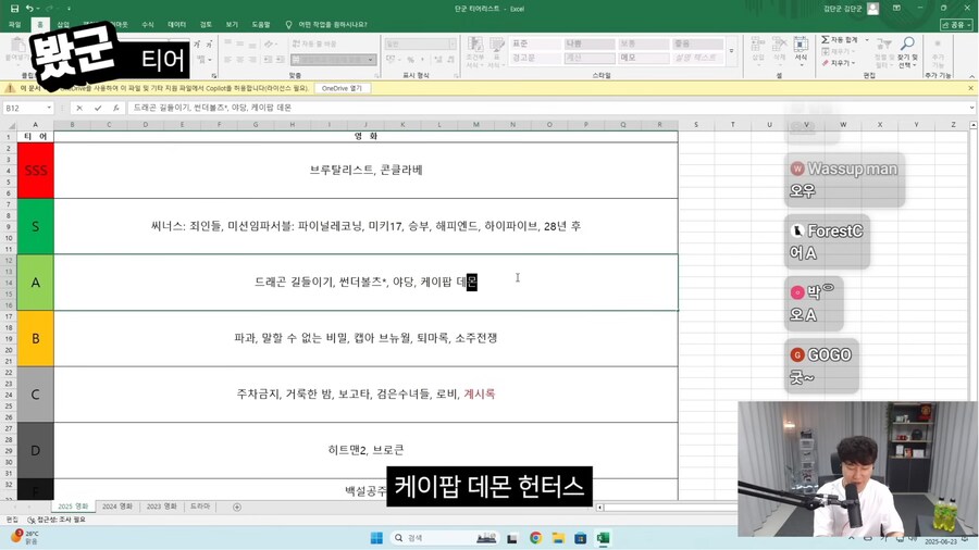 데몬 헌터스에 C 등급 준 유튜버 근황_2.png