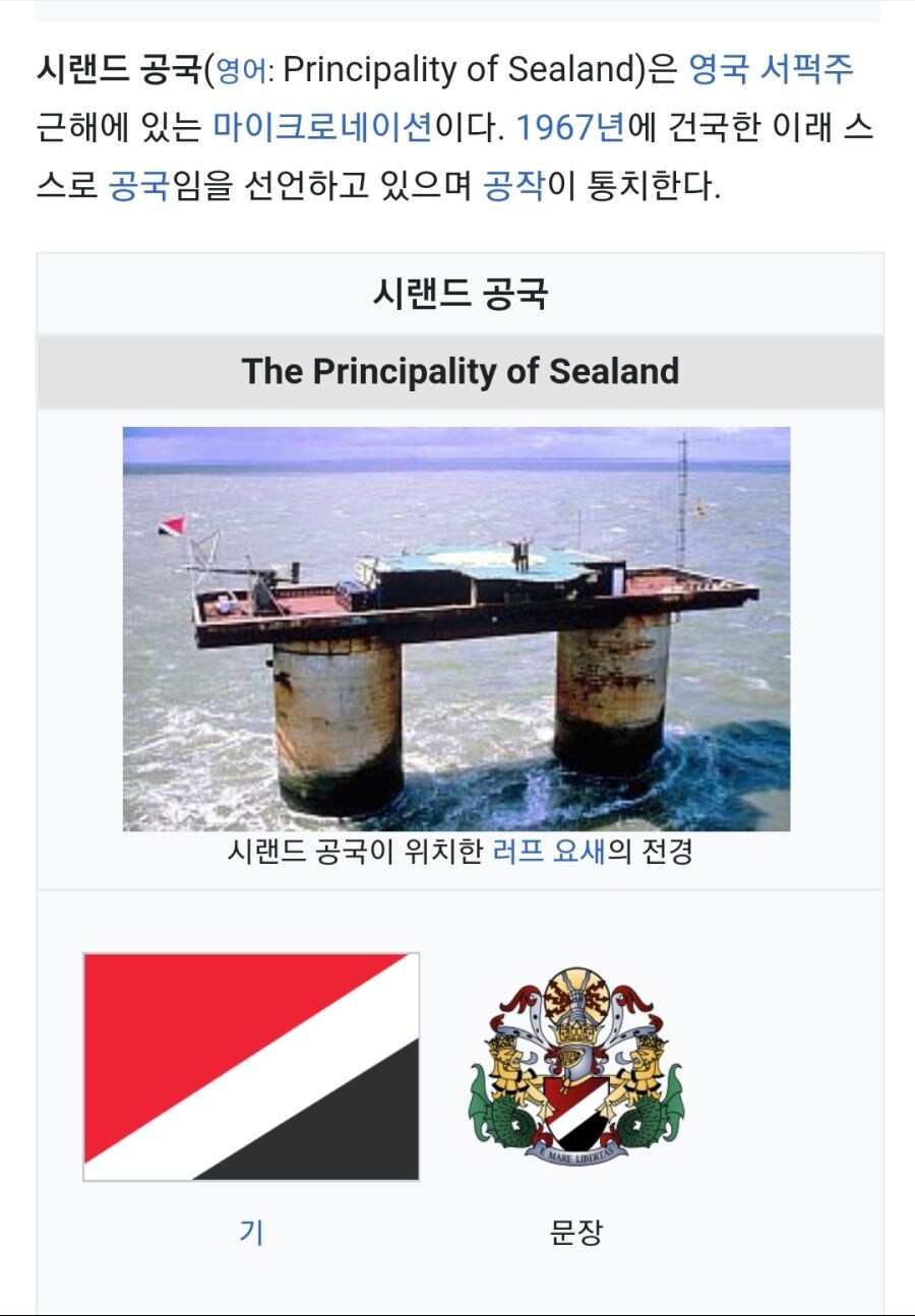 한국인 중에서도 귀족작위가 있다는 전설의 국가 '시랜드 공국'_1.jpg