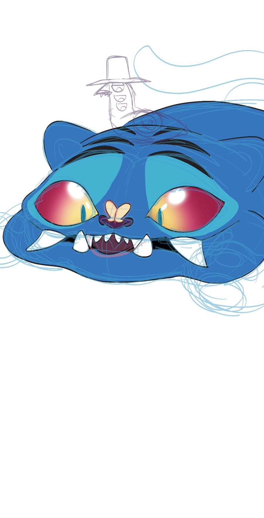 케이팝데몬헌터스) 요즘 핫하다는 호랭이랑 까치 스케치해봄_2.png