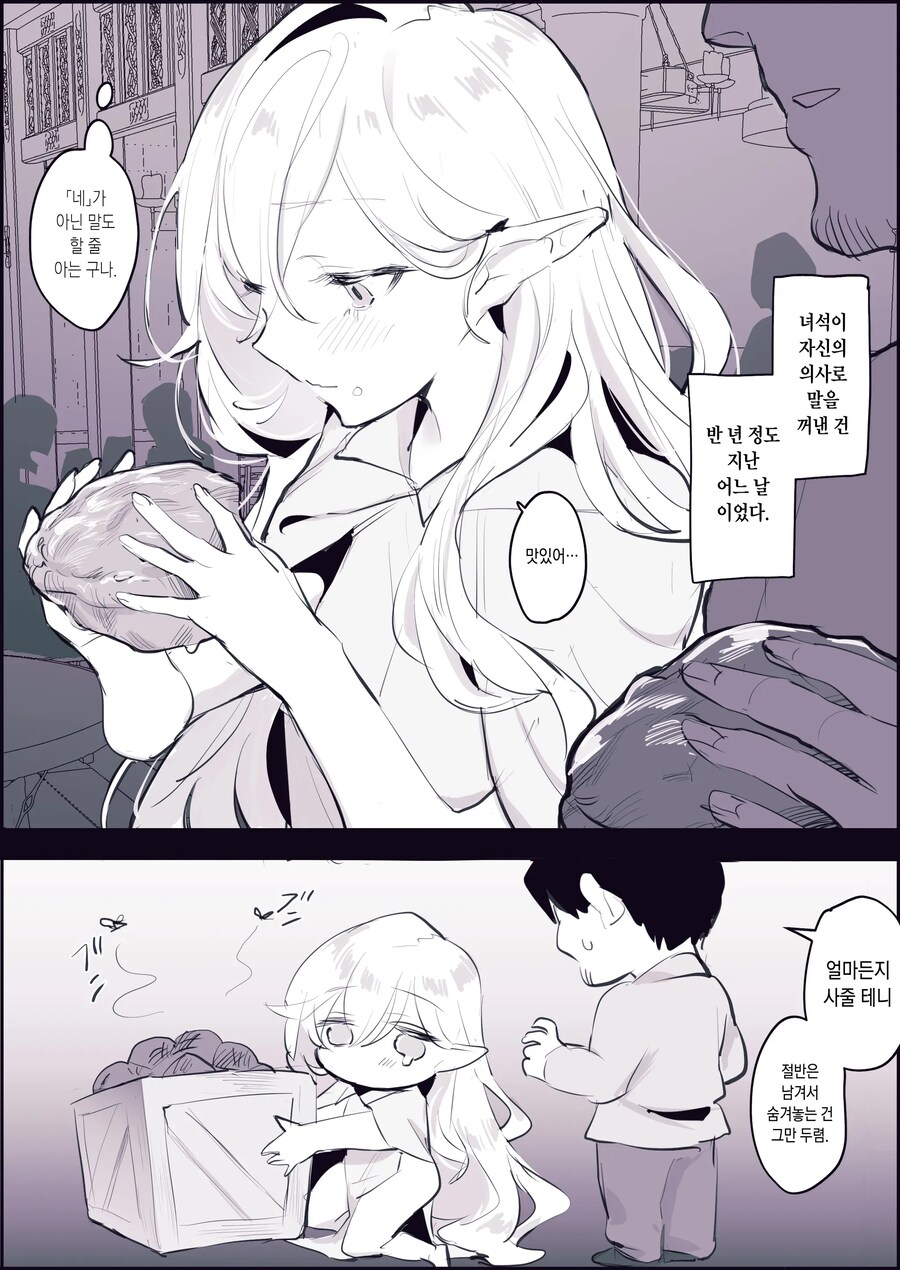 쇠약해진 엘프 노예를 사는 만화.manga_2.png