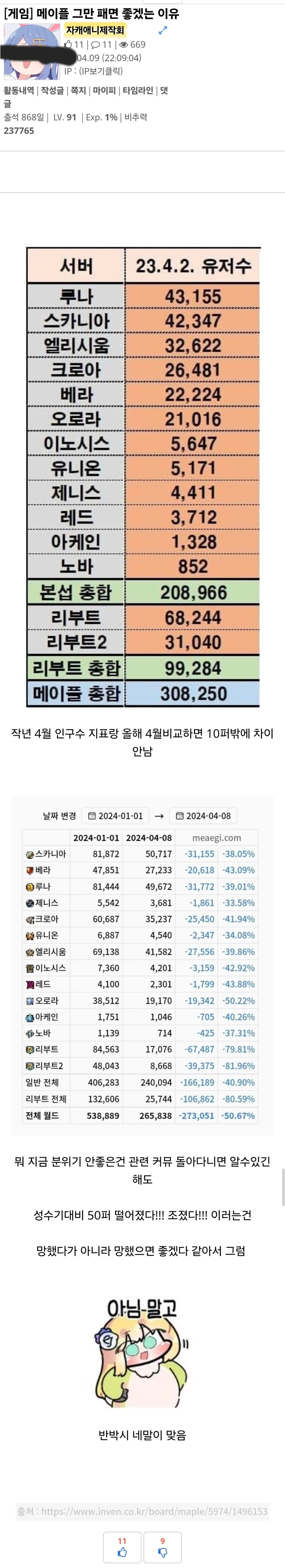 메이플 잘되서 은근 뿌듯한거_1.jpg