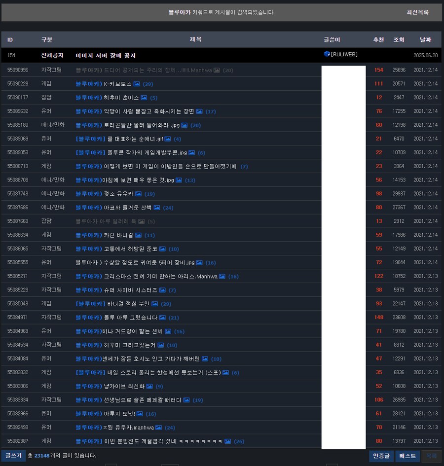 블루아카] 베스트글 당시 시기 유게 분위기_3.png