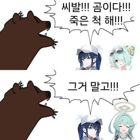 씨1발 곰이다! 죽은척 해!! 모음_2.jpg