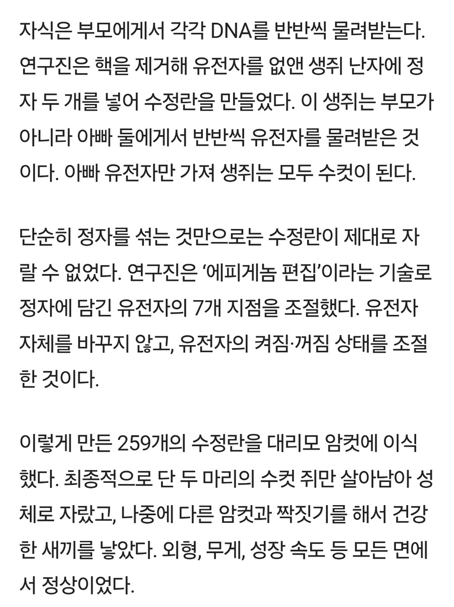 수컷 사이에서 태어난 쥐, 새끼까지 낳았다_4.jpg
