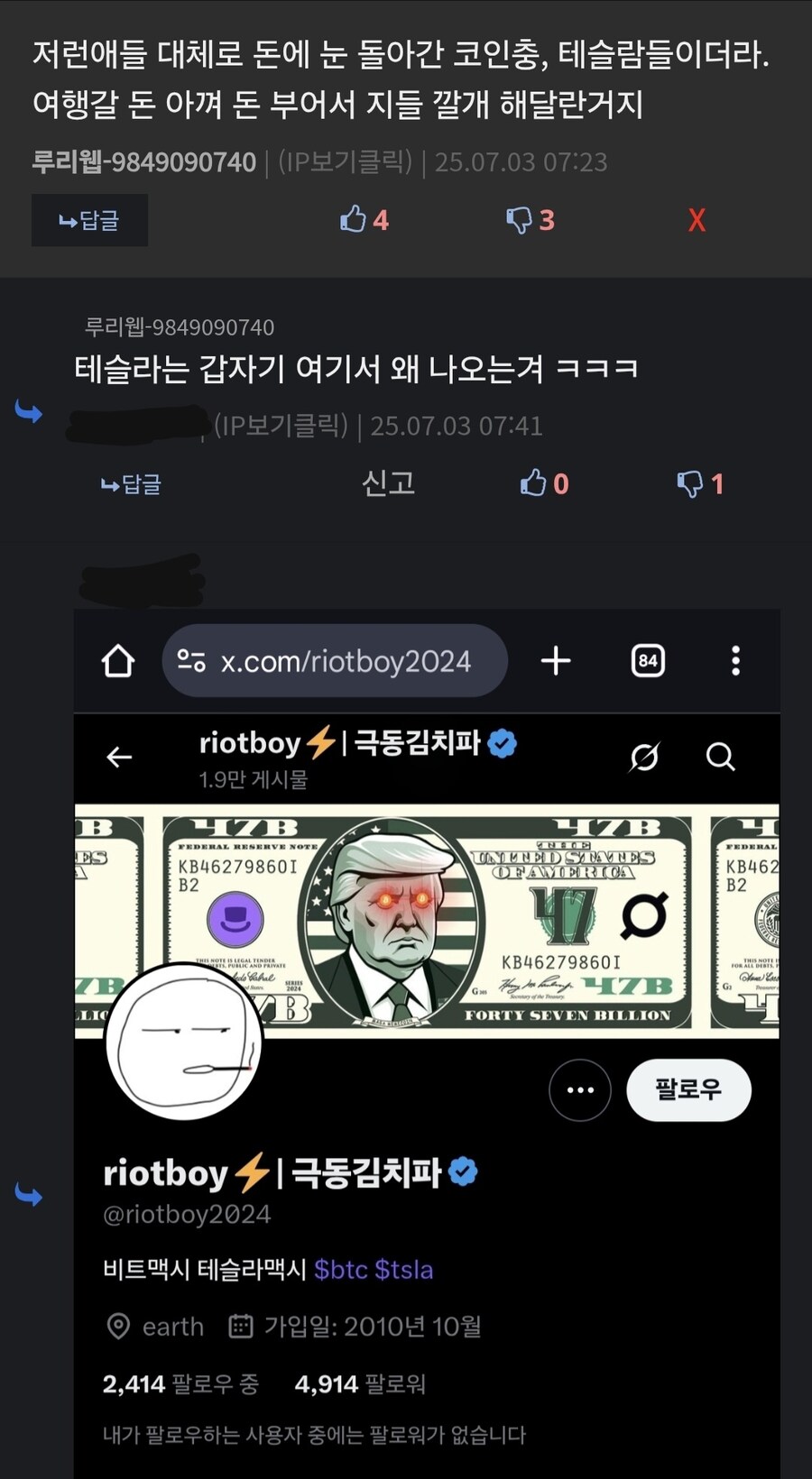 20대 해외여행 가지 말란 글에 갑자기 테슬람 깐 이유_2.jpg