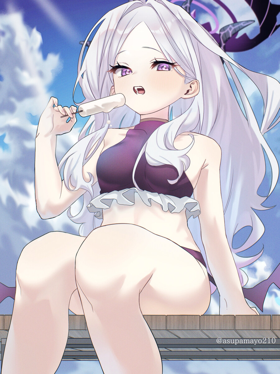 블루아카) 히나가 먹는 아이스크림이 녹고 있다_1.jpg