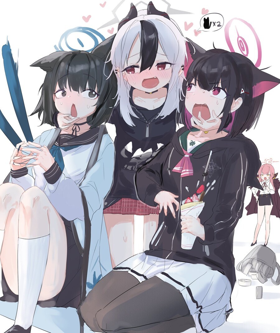 블루아카)"고양이들이 사이도 좋네?"_1.jpg