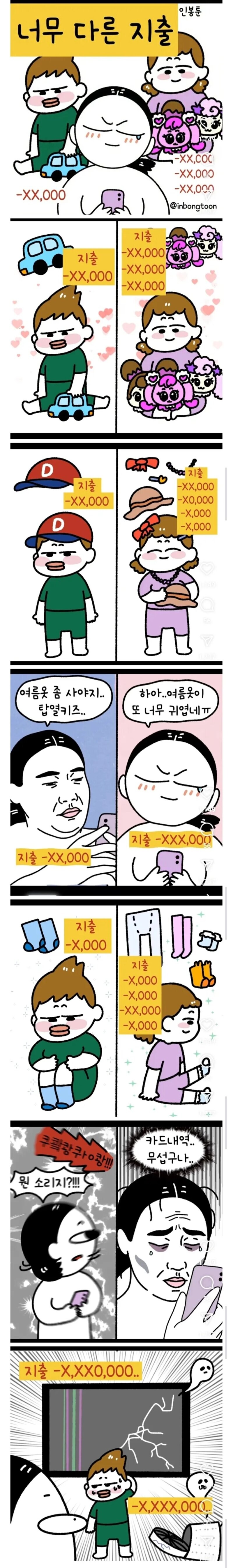 (pic) 아들과 딸의 너무다른 카드내역 지출_1.png