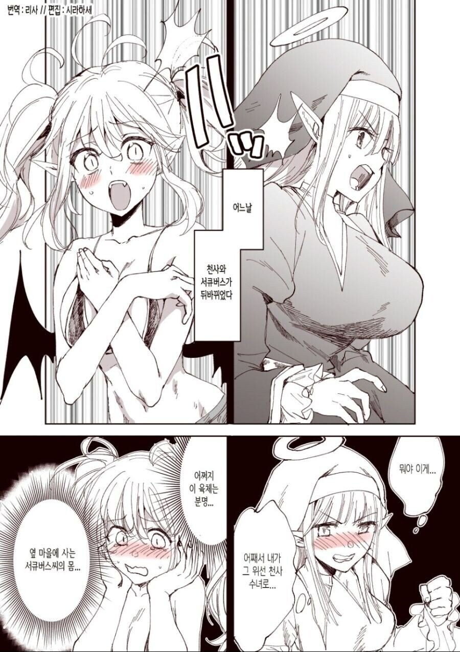 천사와 서큐버스의 영혼이 뒤바뀐 만와.manga_1.jpg