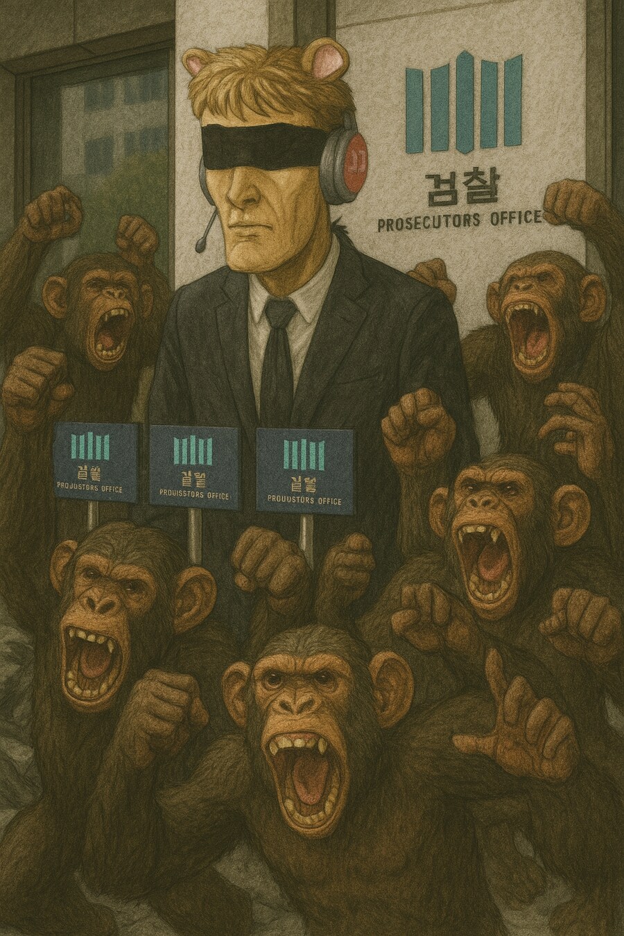 Ai,ㅇㅇㄱ)지피티야 검찰 포토라인에 선 ㅇㅇㄱ을 만들어줘_1.png