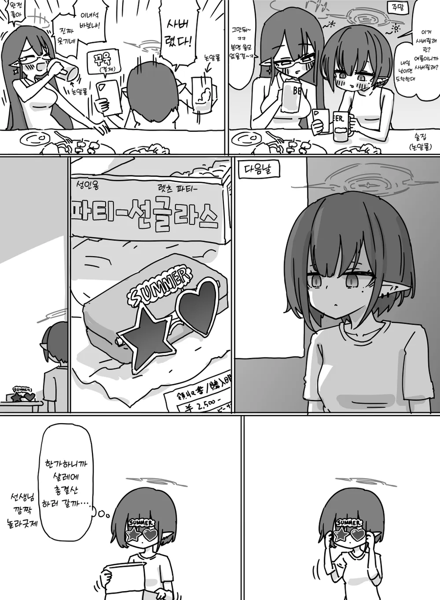 블루아카)아오이가 충동구매하면 하는일.comic_1.webp