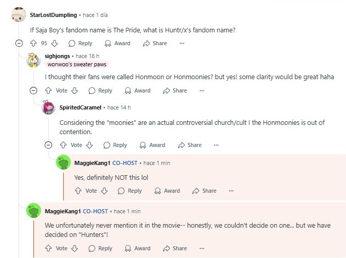케이팝) 홍보차 레딧에서 돌던 감독 말하는 헌트릭스 팬덤명_1.png