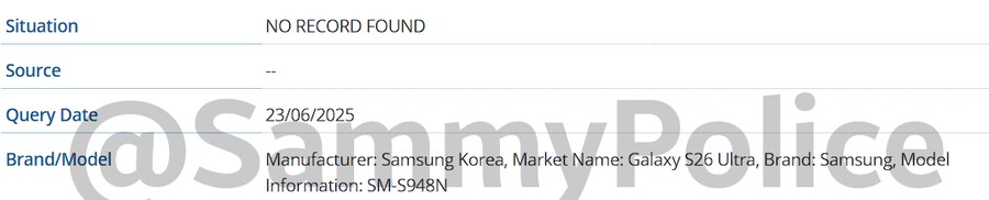 GSMA DB서 갤럭시 S26 시리즈(노멀/엣지/울트라) 모델 넘버 등재_4.png