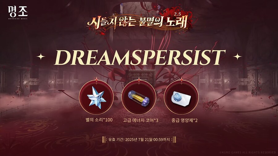 [명조] 2.5 버전 프리뷰 특별 방송, 리딤 코드_2.png