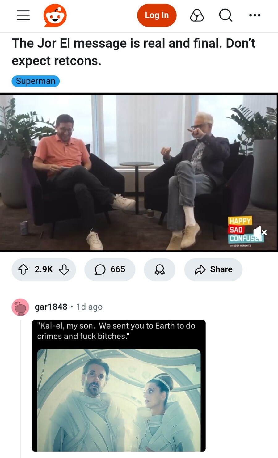 슈퍼맨) 重스포. 크립톤아빠의 영상에대해 답변하는 제임스 건_1.jpg